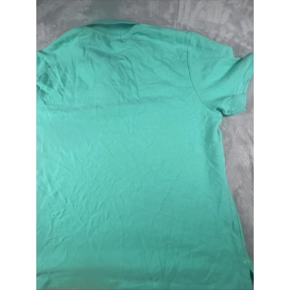 Polo Ralph Lauren Green Custom Slim Fit Pink Pony Polo Shirt Men's Size XL NWT